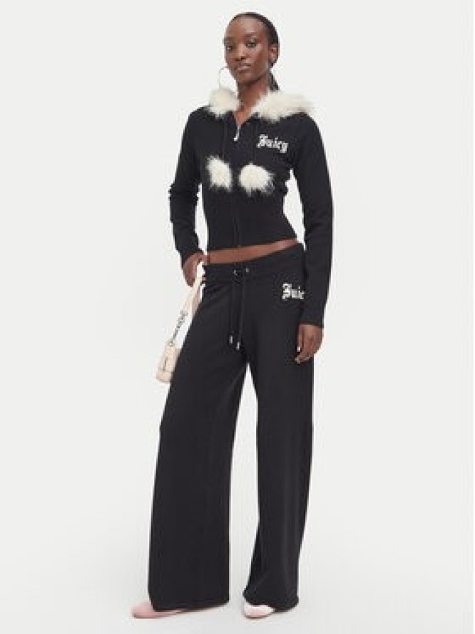 Juicy Couture Kardigan JCWAS226309 Czarny Regular Fit