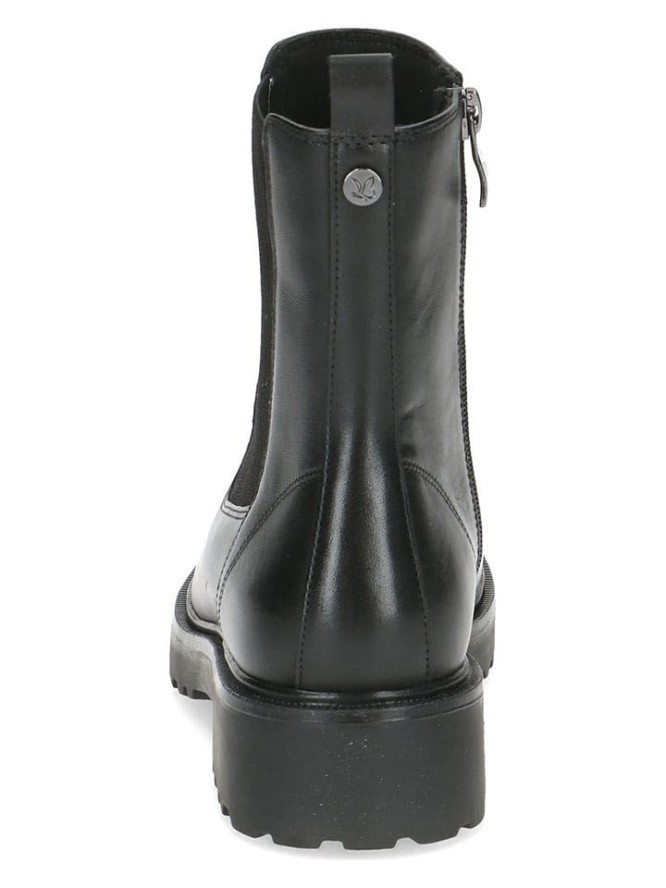 Caprice Skórzane botki w kolorze czarnym rozmiar: 37