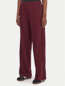 adidas Spodnie dresowe Firebird Lace KC6445 Bordowy Loose Fit