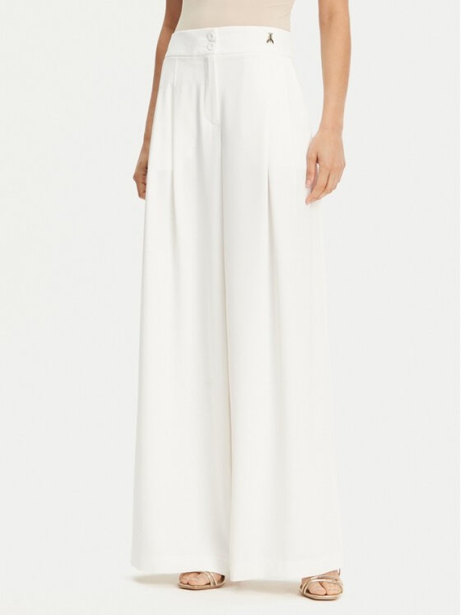 Patrizia Pepe Spodnie palazzo 2P1684 A411 Biały Regular Fit