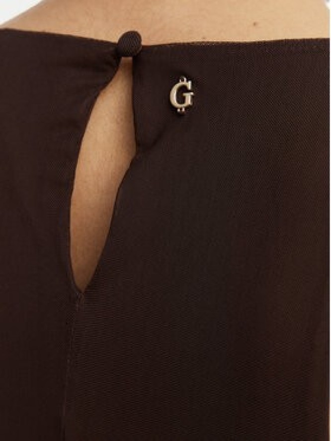 Guess Sukienka wieczorowa W6GK13 K2943 Brązowy Slim Fit