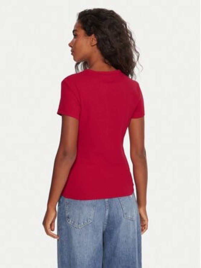 Tommy Jeans T-Shirt Essential DW0DW17383 Różowy Slim Fit