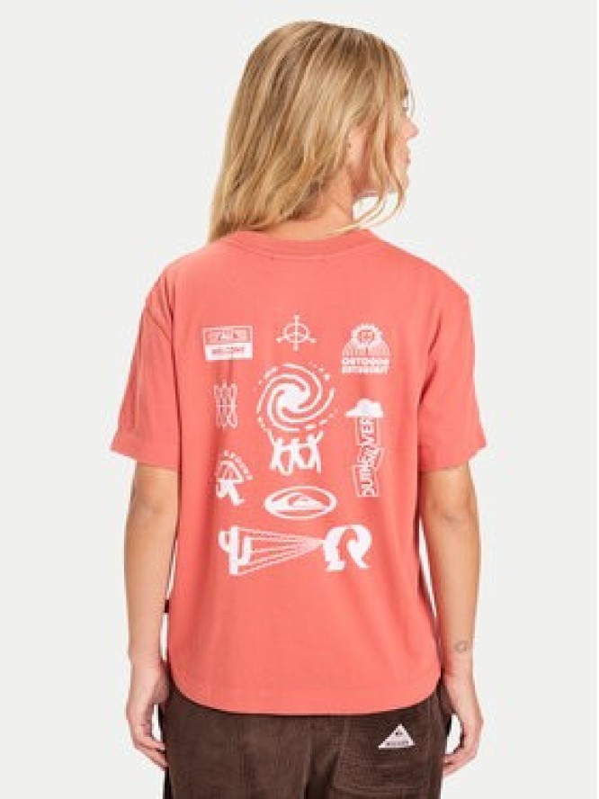 Quiksilver T-Shirt Standard EQWZT03197 Bordowy Regular Fit