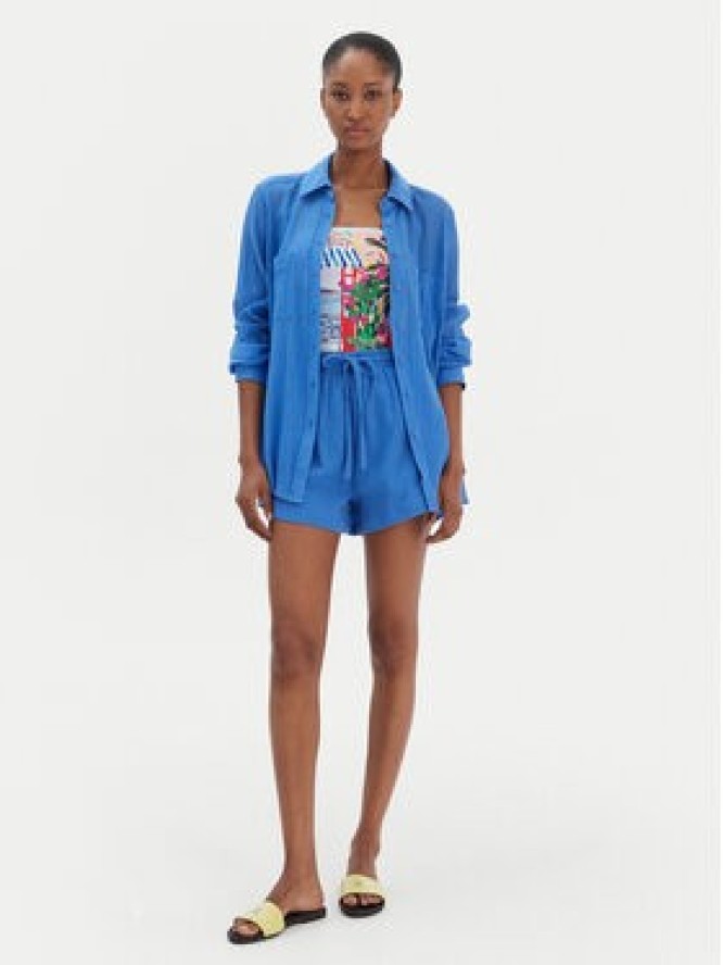 Seafolly Koszula Breeze 55428-TO Niebieski Regular Fit