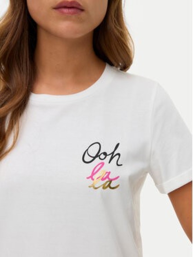 Vero Moda T-Shirt Ikami 10340181 Biały Regular Fit