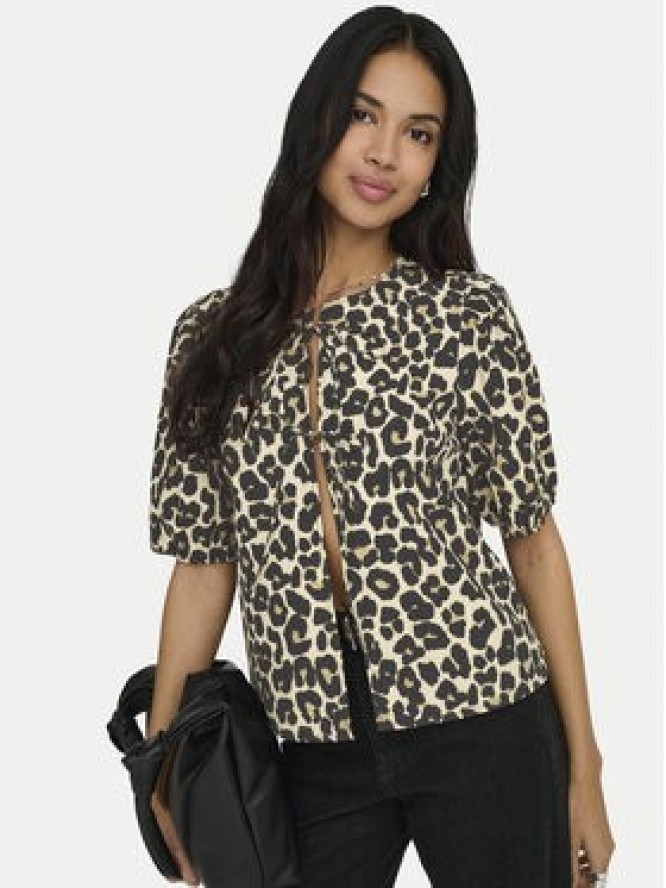 ONLY Bluzka Jenna 15368592 Beżowy ciemny Regular Fit