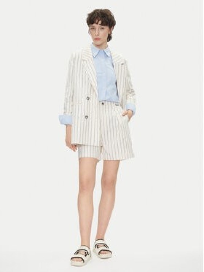 Pepe Jeans Szorty materiałowe Henar PL801163 Beżowy Loose Fit