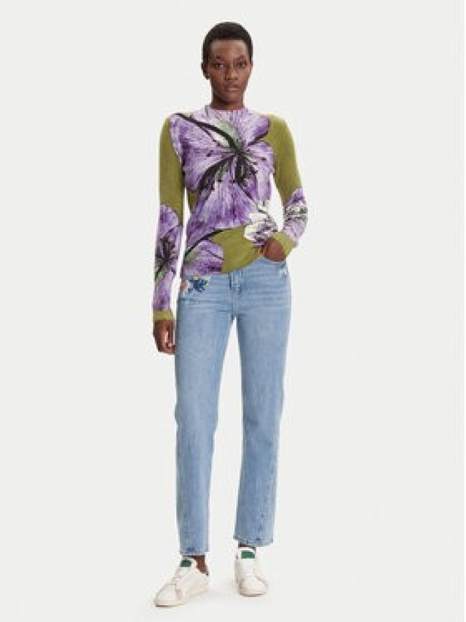 Desigual Jeansy Sunflower 25WWDD23 Niebieski Straight Fit