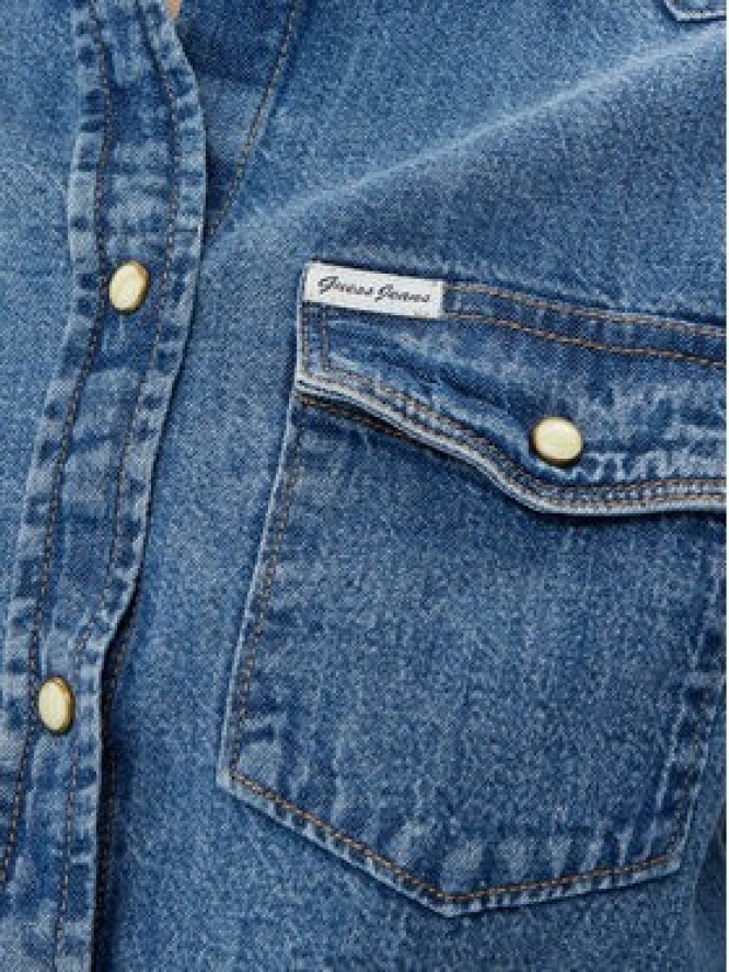 Guess Jeans Koszula W5RH35 D5M81 Niebieski Regular Fit