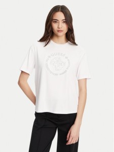 Guess T-Shirt V5YI05 KCOA2 Biały Regular Fit