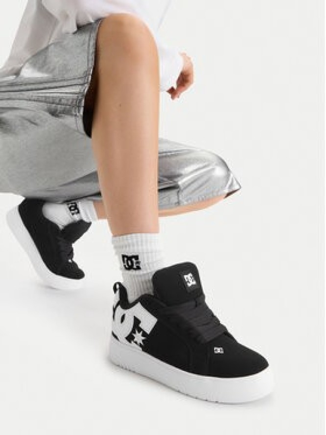 DC Shoes Sneakersy EO-COURT GRAFFIK PLATFORM DC02422004 Czarny