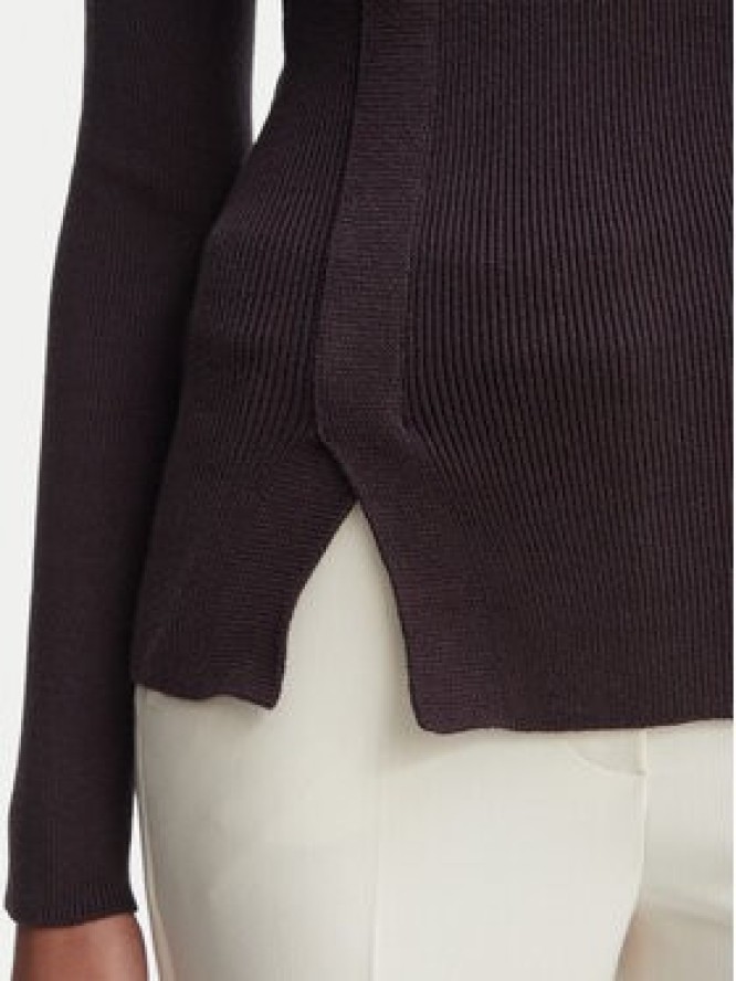 Rinascimento Sweter CFM0012355003 Brązowy ciemny Slim Fit