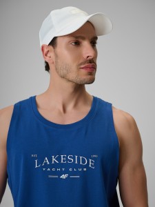 4F Czapka z daszkiem strapback uniseks - biała L/XL (60cm)