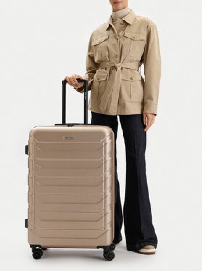 GINO ROSSI Walizka duża GIN-L-002-05-GOLD Złoty