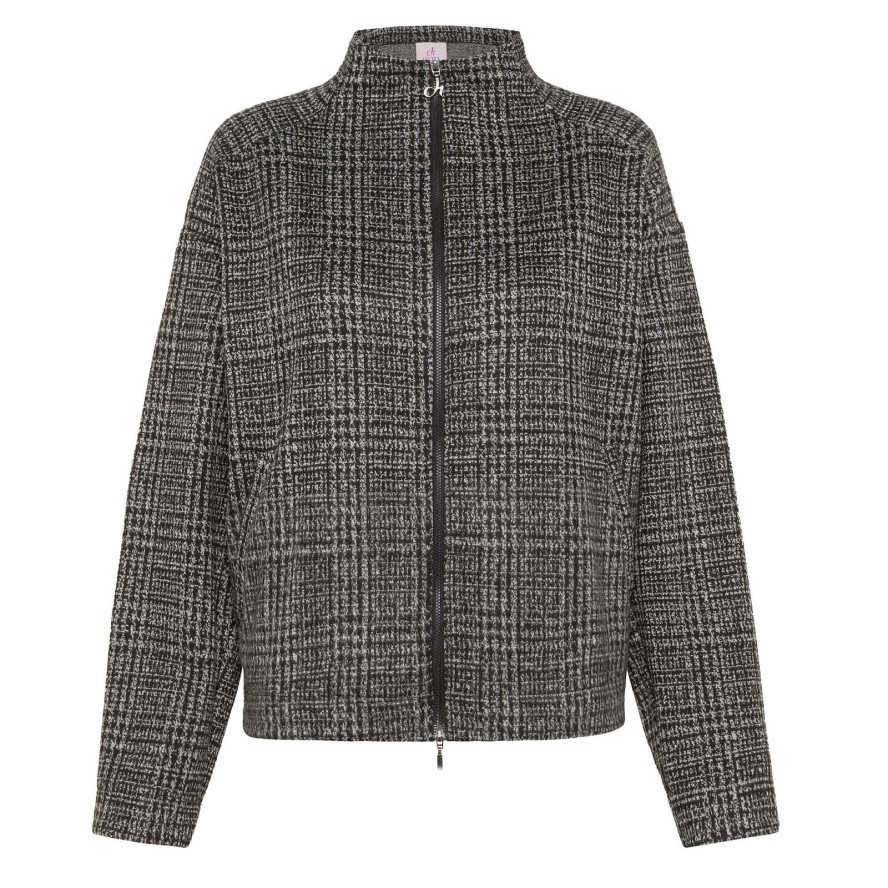 Kurtka Deha Check Jacquard Full-Zip Jacket Damskie