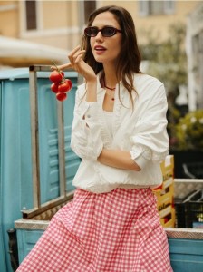 Nylonowa kurtka bomber - biały