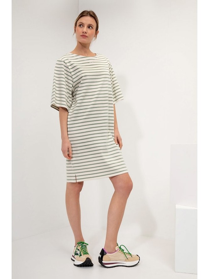 Josephine & Co Sukienka w kolorze biało-oliwkowym rozmiar: L