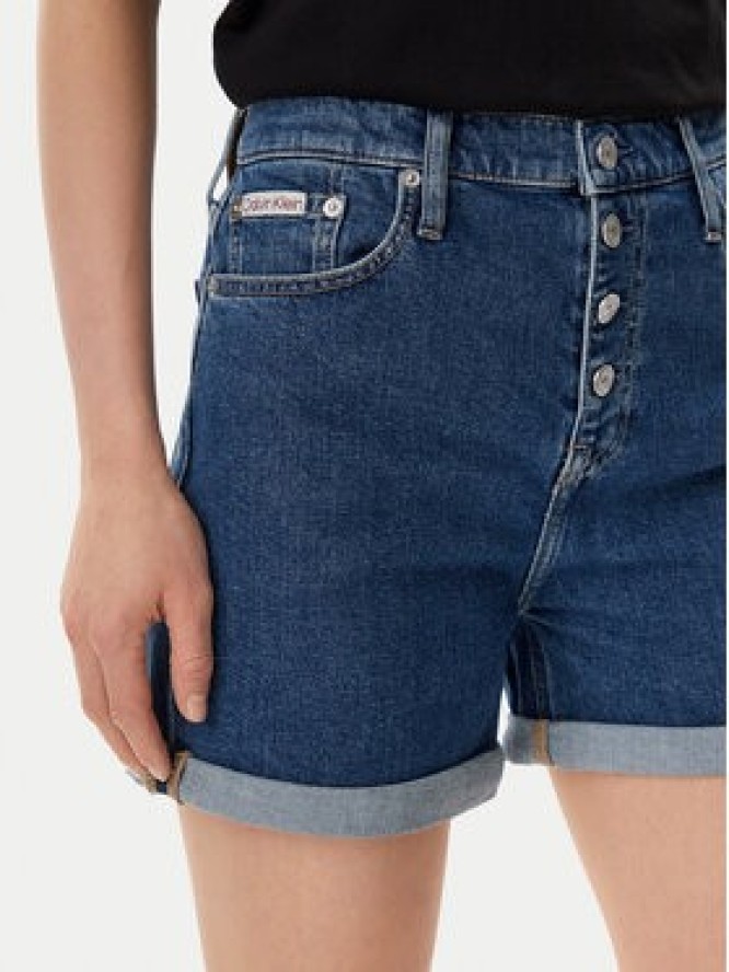 Calvin Klein Jeans Szorty jeansowe J20J225512 Granatowy Mom Fit