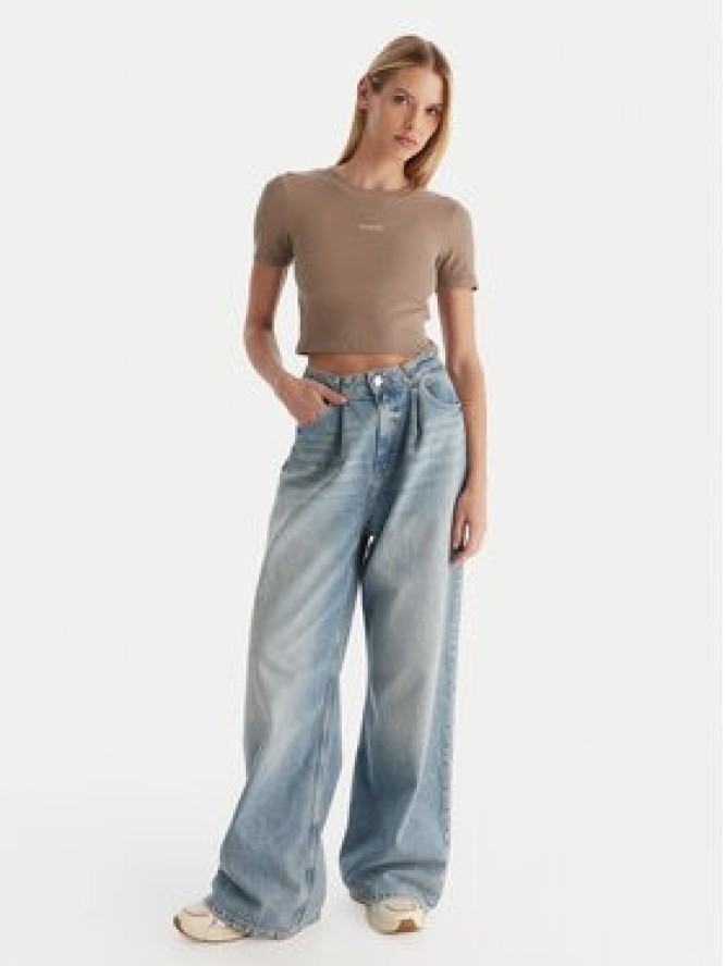 Guess T-Shirt V5YP08 K8RT2 Khaki Slim Fit