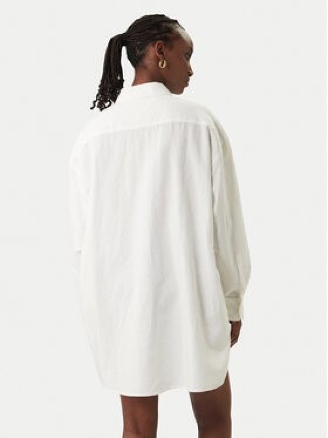 Tommy Jeans Sukienka koszulowa DW0DW22344 Biały Relaxed Fit