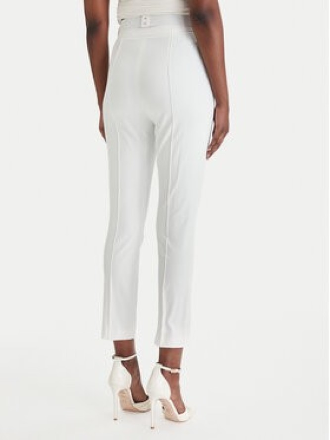 Elisabetta Franchi Spodnie materiałowe PA-132-61E2-V350 Biały Regular Fit
