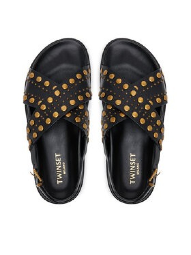 TWINSET Sandały 251TGT070 Czarny