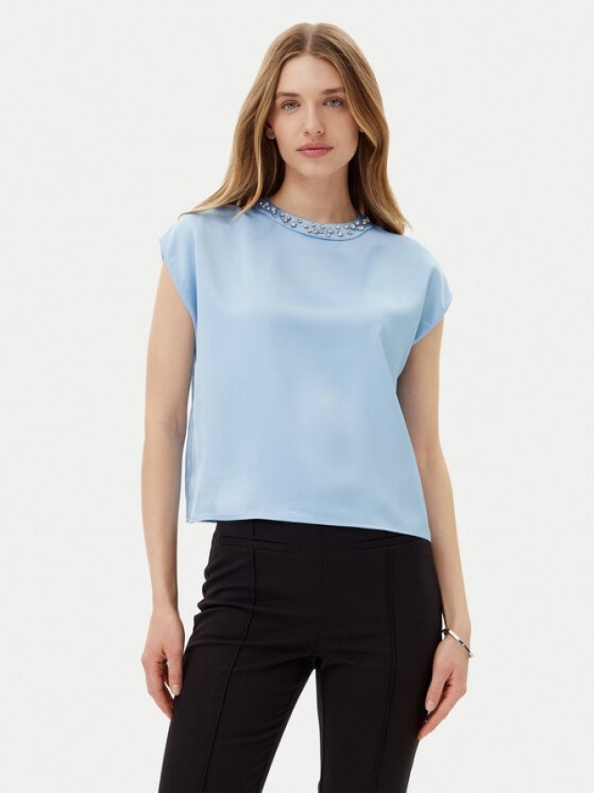 Imperial Bluzka RIC3JBA Niebieski Regular Fit