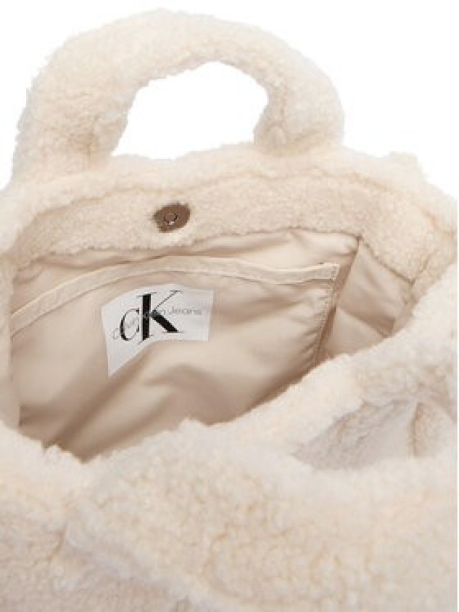 Calvin Klein Jeans Torebka Teddy Tote Bag IU0IU00355 Beżowy