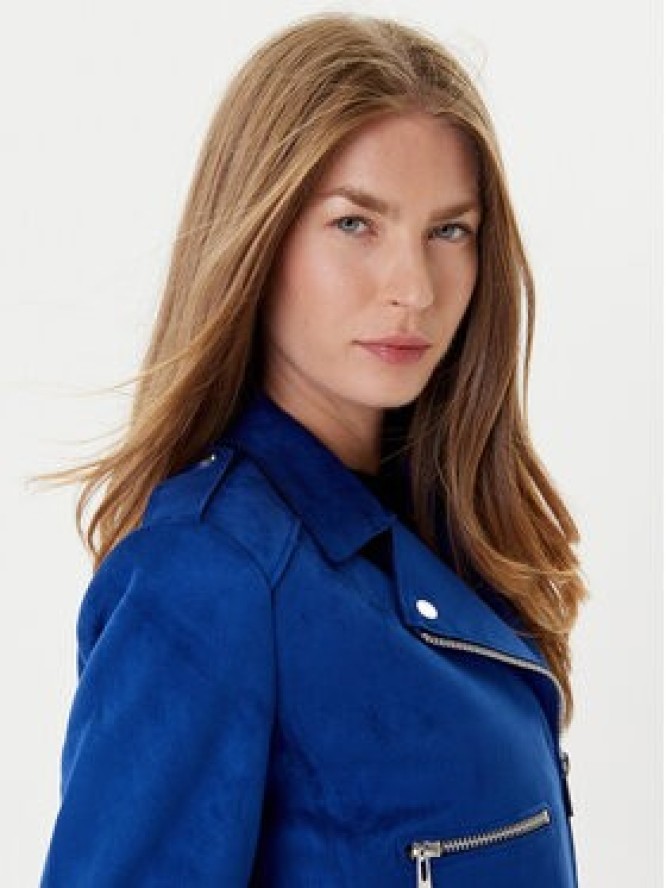 Morgan Kurtka z imitacji skóry 241-GOUSMI Niebieski Regular Fit