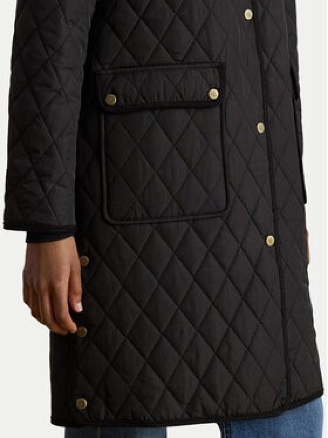 LAUREN RALPH LAUREN Kurtka przejściowa Crested 3/4 Quilt 297P18059001 Czarny Regular Fit