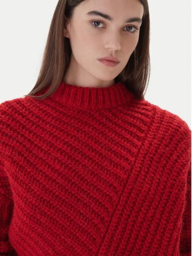 Mustang Sweter Erin 1017072 Czerwony Relaxed Fit