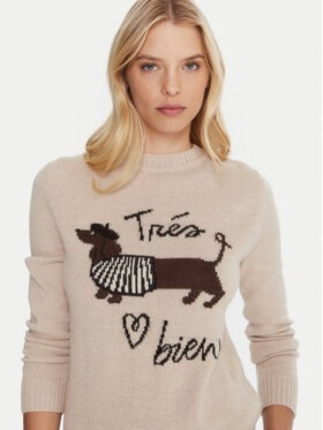 Weekend Max Mara Sweter Nitra 2525366292 Beżowy Regular Fit
