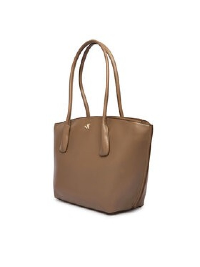 Calvin Klein Torebka Ck Medium Dome Tot LV04F3344G Beżowy