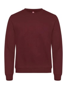 clique Bluza z okrągłym dekoltem unisex z tkaniny stabilizowanej – burgundy