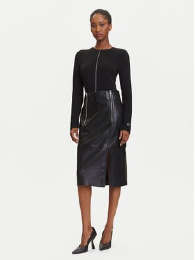 KARL LAGERFELD Bluzka A3W17007 Czarny Slim Fit