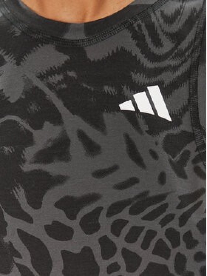 adidas Koszulka techniczna Train Essentials Allover Print Workout JE6153 Czarny Regular Fit