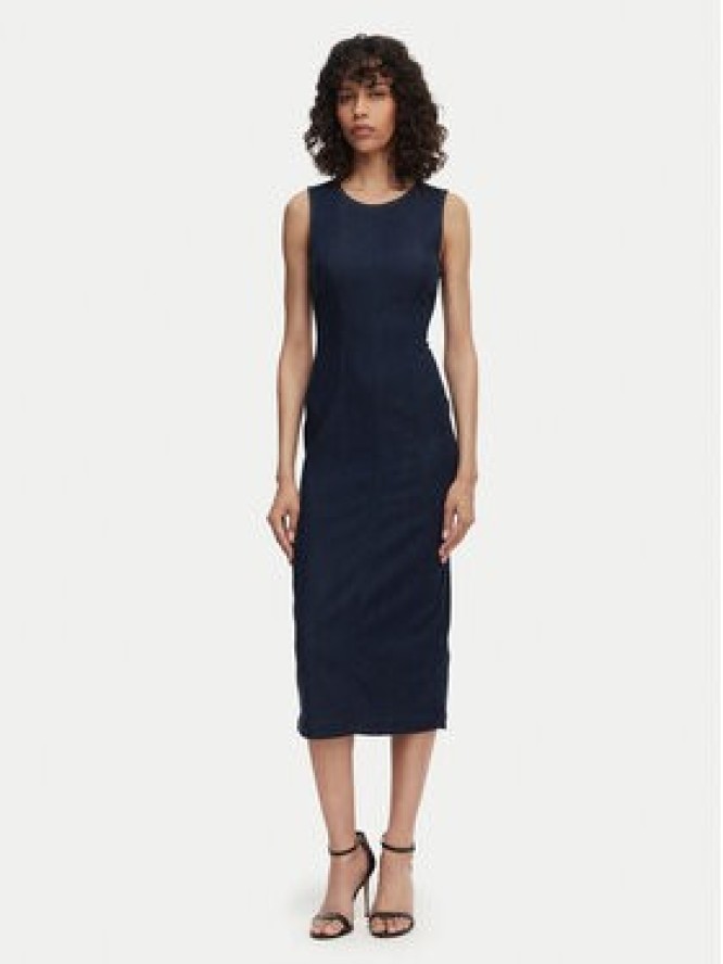 Guess Sukienka codzienna W6RK72 D6980 Granatowy Regular Fit
