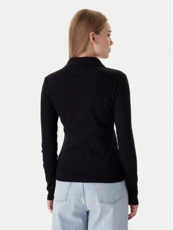 Calvin Klein Bluzka Ls Woven Label LV047E203G Czarny Slim Fit