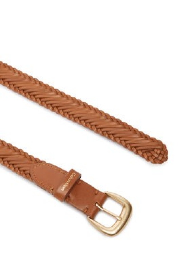 Calvin Klein Pasek Damski Braided Logo Buckle 25Mm LV04F7087G Brązowy