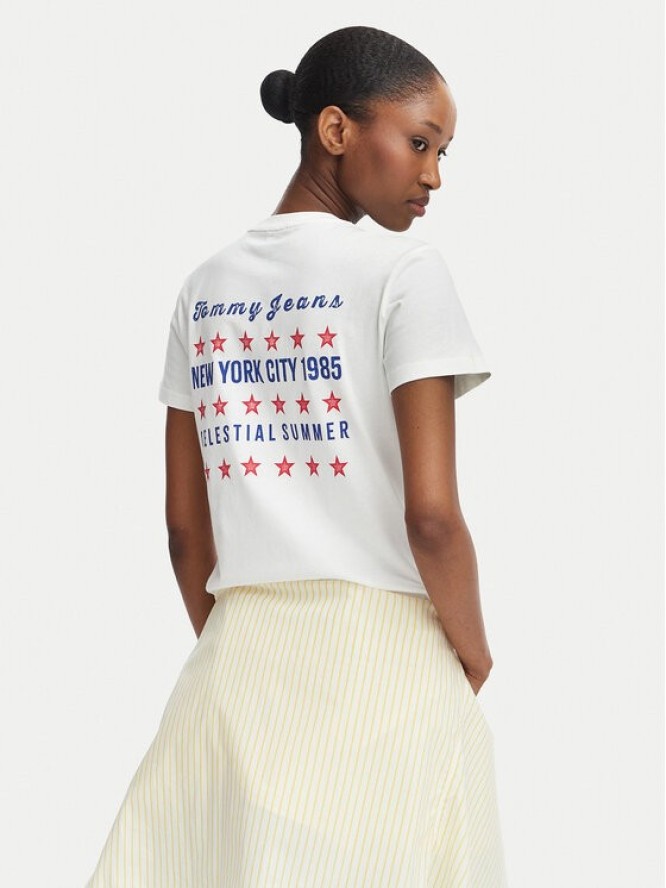 Tommy Jeans T-Shirt DW0DW23481 Biały Regular Fit