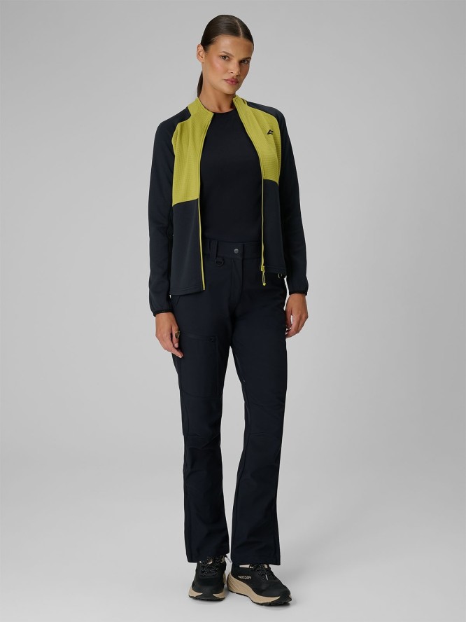 4F Bluza trekkingowa slim bez kaptura damska - zielona XS