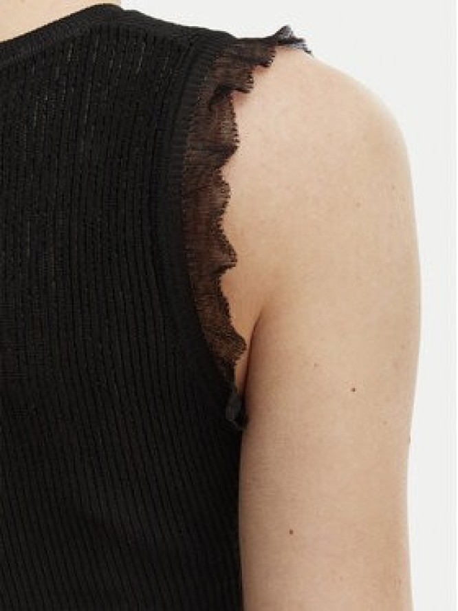 Rinascimento Top CFM0012241003 Czarny Slim Fit