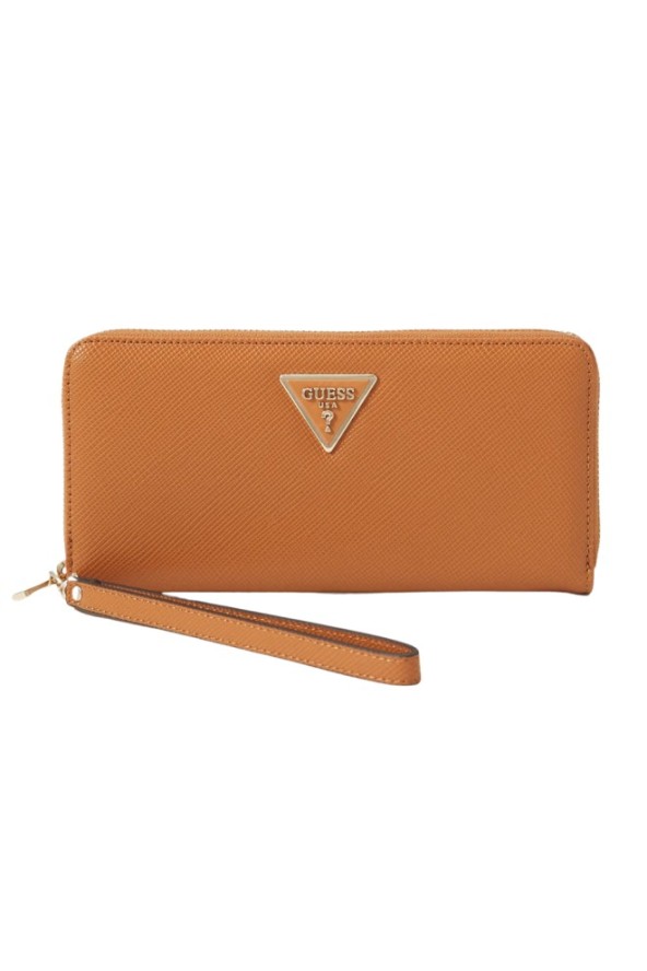 GUESS Brązowy duży portfel damski Laurel