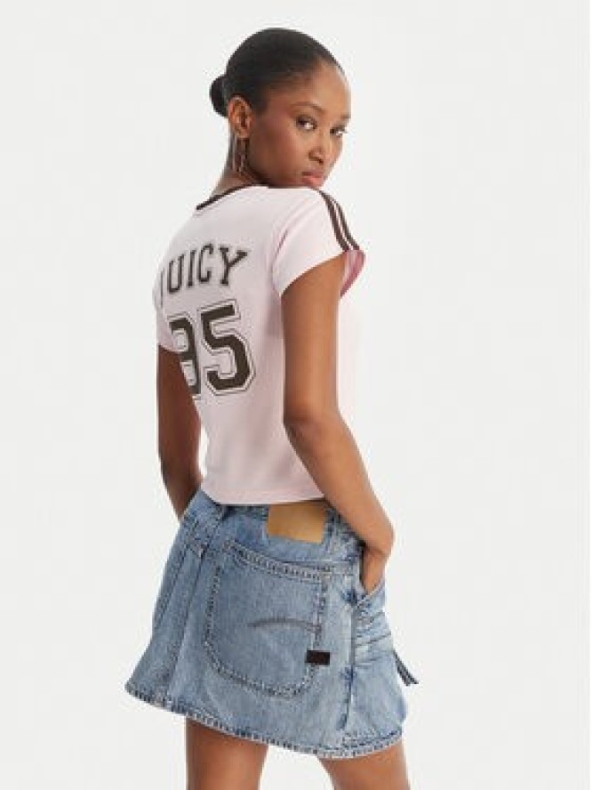 Juicy Couture T-Shirt Juicy Wag JCWCT126319 Różowy Slim Fit