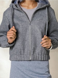 Przejściowa kurtka z kapturem - szary