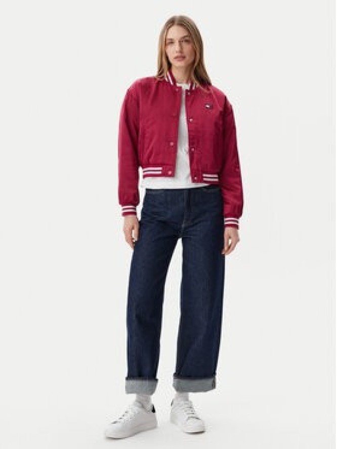 Tommy Jeans Kurtka bomber Satin Coach DW0DW20229 Różowy Regular Fit