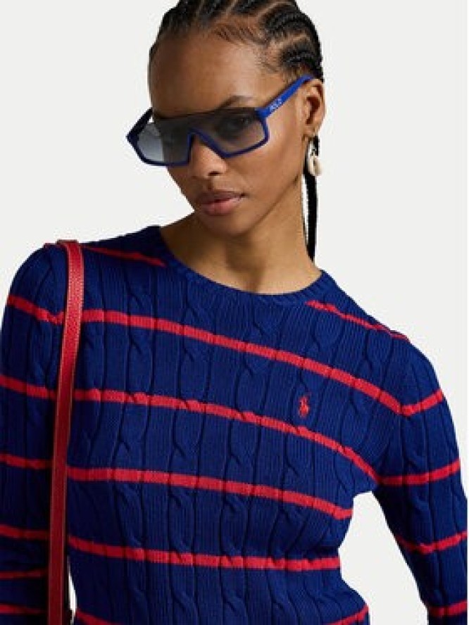 Polo Ralph Lauren Sweter 211972119001 Granatowy Slim Fit