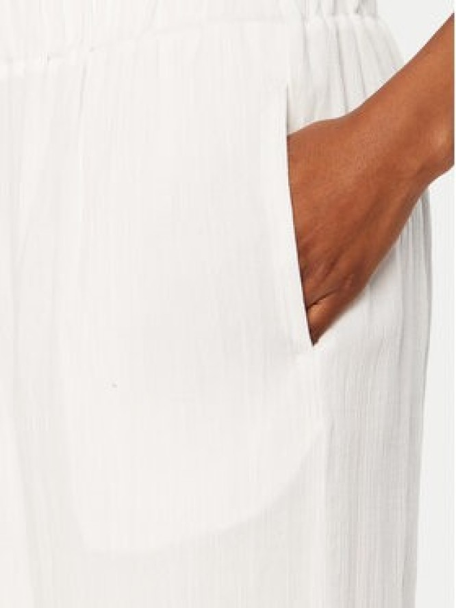 Seafolly Spodnie materiałowe Crinkle 55430-PA Biały Regular Fit