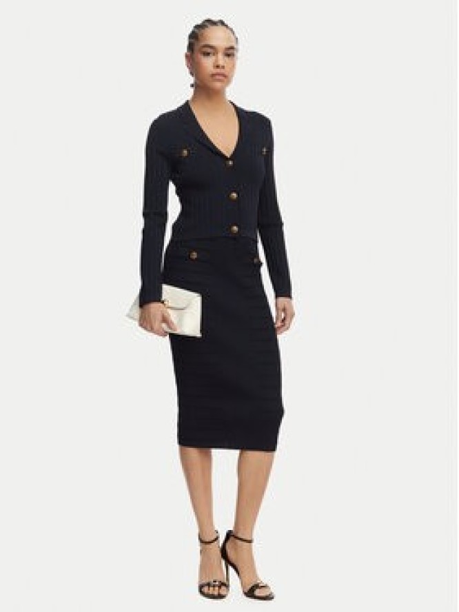 Guess Kardigan W5YR11 Z0130 Granatowy Regular Fit