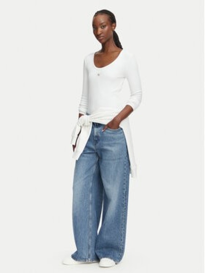 Calvin Klein Jeans Bluzka LV047D218G Biały Slim Fit